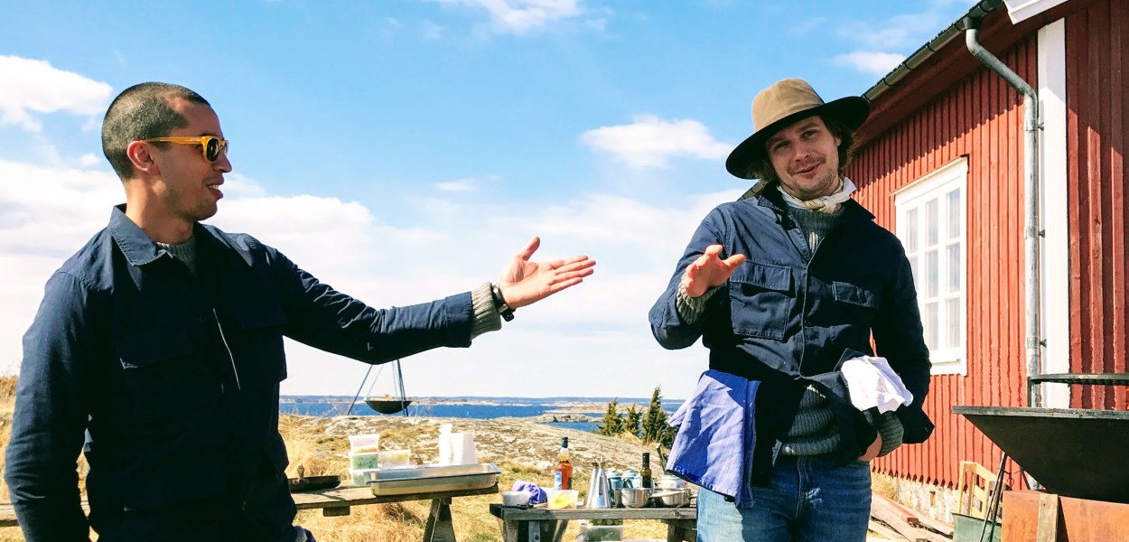 Filip Fastèn og Joel Åhlin fra restauranten Agrikultur,Grönskär Stockholms Skjærgård, Sverige